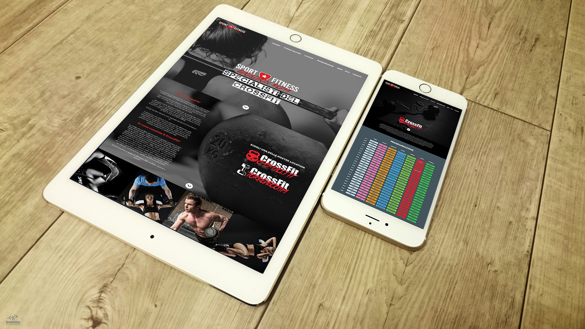 Sito web content managment sport and fitness
