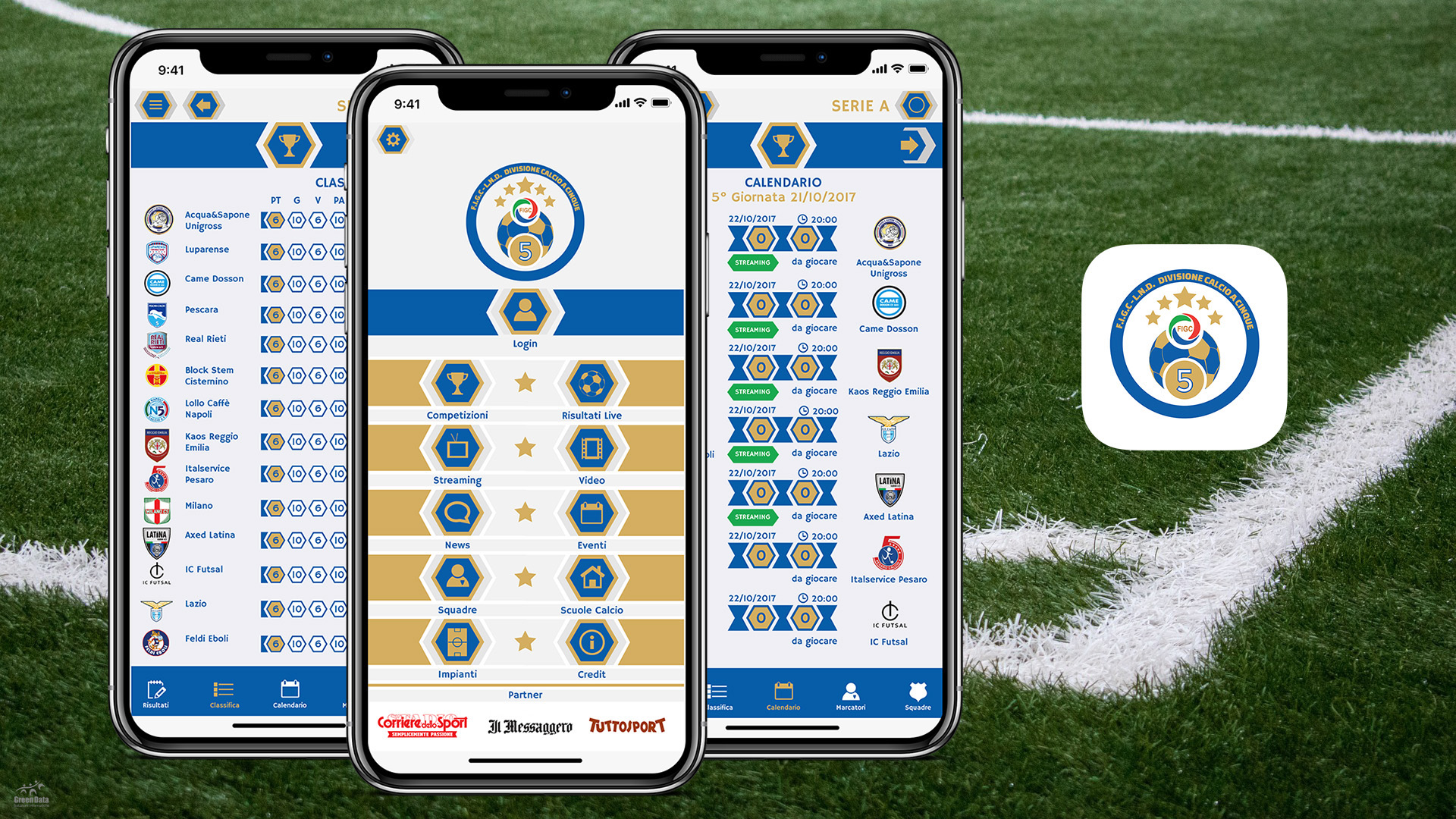 applicazione ios Divisione Calcio a 5